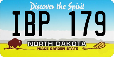 ND license plate IBP179