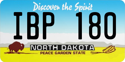 ND license plate IBP180