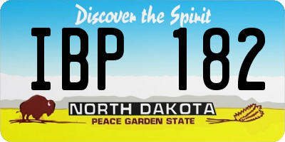 ND license plate IBP182