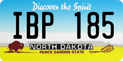 ND license plate IBP185