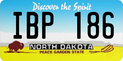ND license plate IBP186