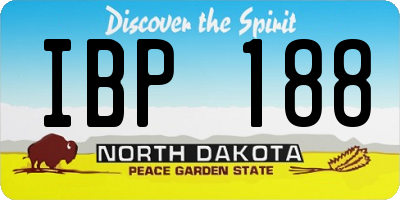 ND license plate IBP188