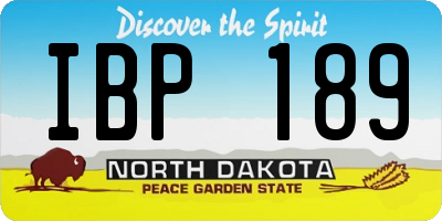 ND license plate IBP189
