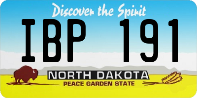 ND license plate IBP191