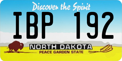 ND license plate IBP192