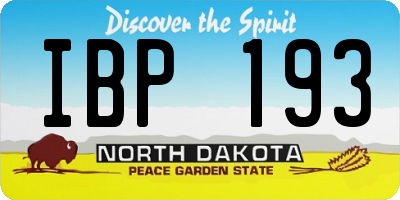 ND license plate IBP193