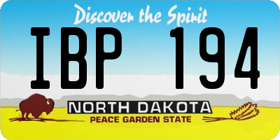 ND license plate IBP194