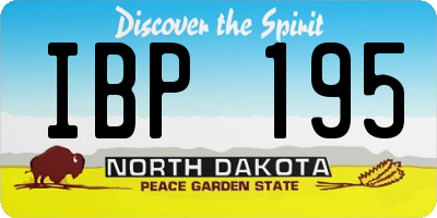 ND license plate IBP195