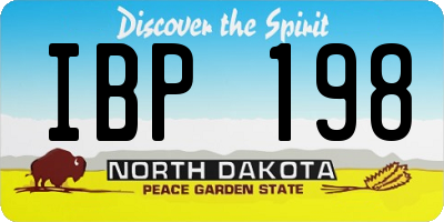 ND license plate IBP198