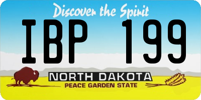 ND license plate IBP199