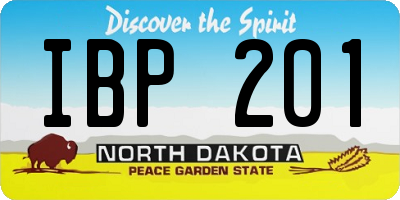ND license plate IBP201