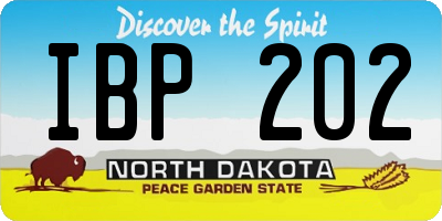 ND license plate IBP202