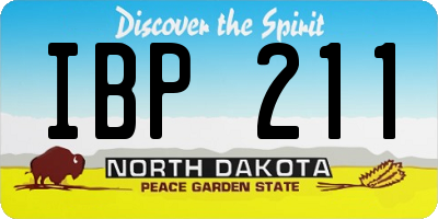 ND license plate IBP211