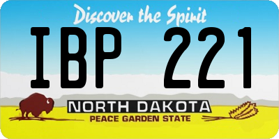 ND license plate IBP221