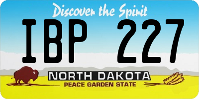 ND license plate IBP227