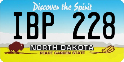 ND license plate IBP228