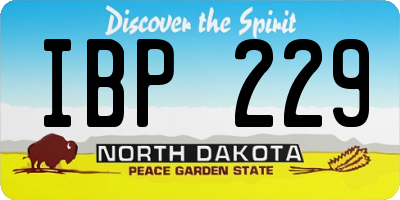 ND license plate IBP229