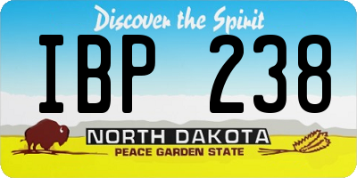 ND license plate IBP238