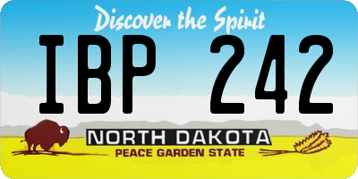 ND license plate IBP242