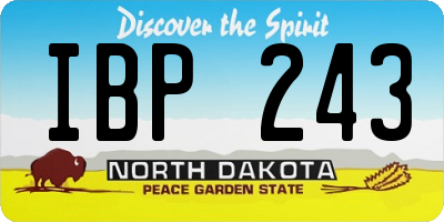 ND license plate IBP243