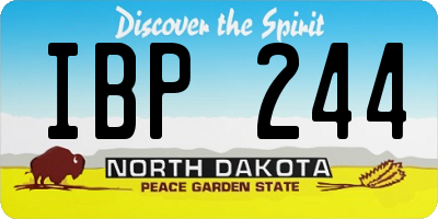ND license plate IBP244