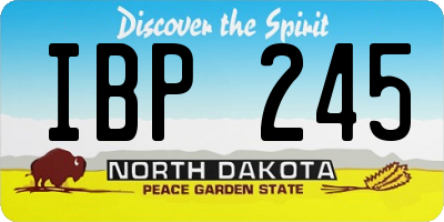 ND license plate IBP245