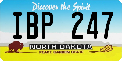 ND license plate IBP247