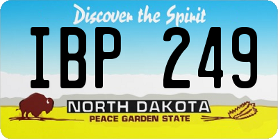 ND license plate IBP249