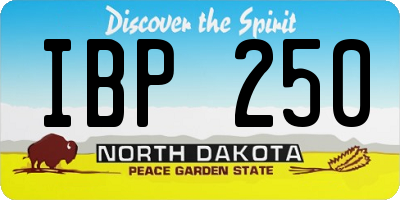 ND license plate IBP250