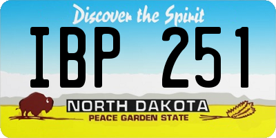 ND license plate IBP251