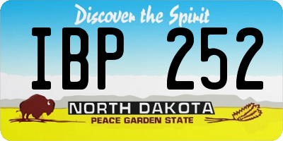 ND license plate IBP252