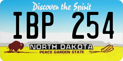 ND license plate IBP254