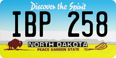 ND license plate IBP258