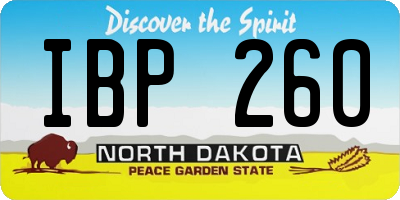 ND license plate IBP260