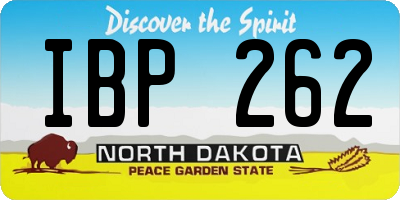 ND license plate IBP262