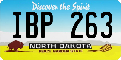 ND license plate IBP263