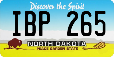 ND license plate IBP265