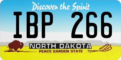 ND license plate IBP266