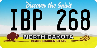 ND license plate IBP268