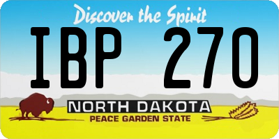 ND license plate IBP270