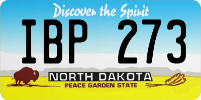 ND license plate IBP273