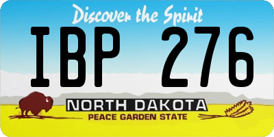 ND license plate IBP276