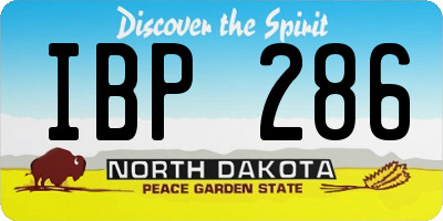 ND license plate IBP286