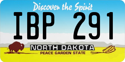 ND license plate IBP291