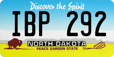 ND license plate IBP292