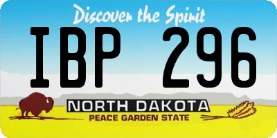 ND license plate IBP296