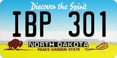ND license plate IBP301