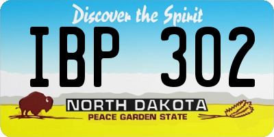 ND license plate IBP302