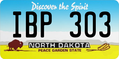ND license plate IBP303