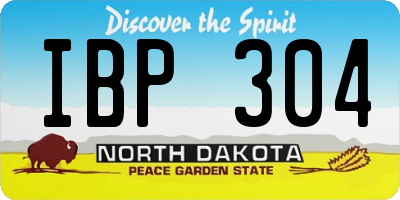 ND license plate IBP304